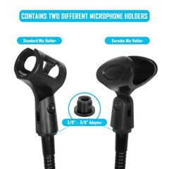 Desk Mounted Adjustable Gooseneck for Microphone Mount that Screws in to Tabl…