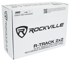 Rockville R-TRACK 2×2 USB Recording Interface+Mic+Stand+Pop Filter+Headphones