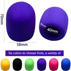 Colorful Washable Foam Microphone Cover Windscreen 6 Colors for Most Standard