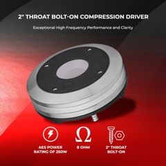 DS18 PRO-DN24PH.8 2″ Throat Bolt-On Compression Driver 500W With 4″ Phenolic VC