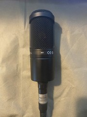 Audio-Technica AT2020 Cardioid Condenser Microphone – Black XLR Cord Included