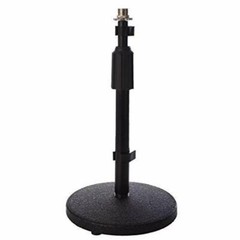 LyxPro Adjustable Desktop Microphone Stand and Desk Mic Holder, Black