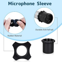 Black Aluminum Alloy Desktop Microphone Storage Holder Tabletop Mic Organizer