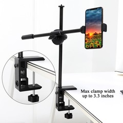„Heavy Duty Desk Clamp for 1/2” Microphone Boom Arm, Fits 3.3″ Desktop“