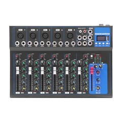 Bluetooth 7 Ch. Studio/DJ Controller Audio Mixer Console 7 Channel Mixer USB New
