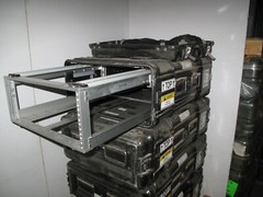 Rackmount 04U x24 Slide Out General Dynamics Composite Shock Rack Black Case