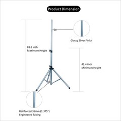 Sound Town 2-Pack Universal Tripod Speaker Stands with Adjustable Height, 35m…