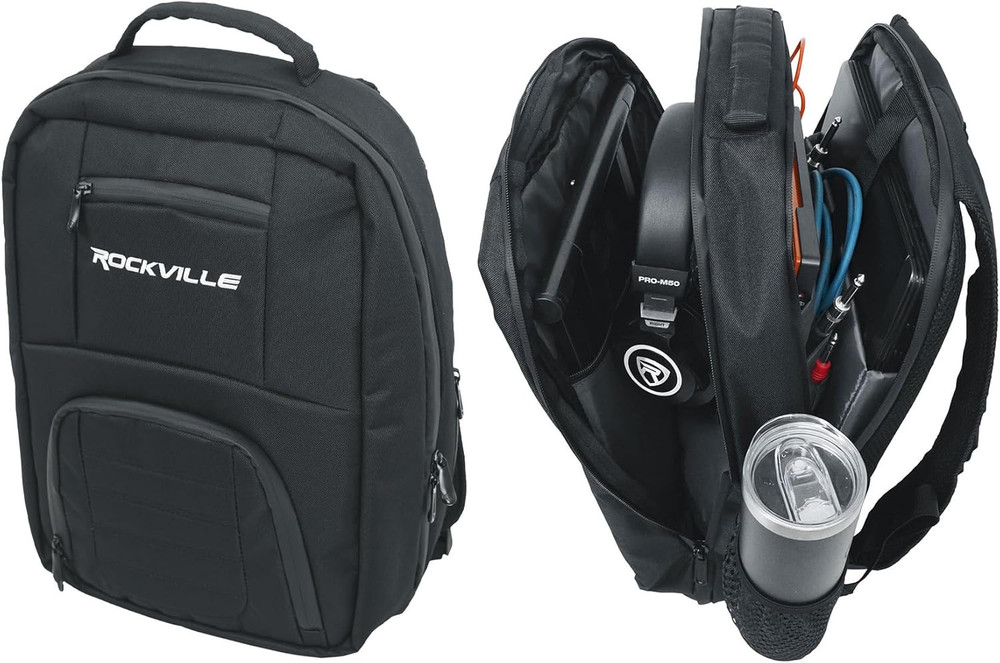 DJBP24 Rugged DJ Backpack, 11 Compartments, Fits 17″ Laptop, Padded Protection,