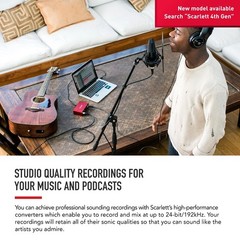 USB Audio Interface for Guitarists, Vocalists, Podcasters – Record Studio Qualit
