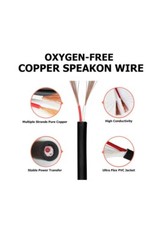 2pcs Twist Lock Speakon Male Plug to XLR Jack Female Cable Loudspeaker Lead 10FT