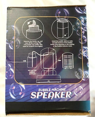 Speaker Bubble Machine Black Gold Rotatable Automatic Battery 4 „AA“ Lights 1.5V
