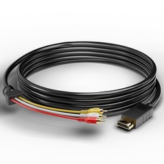Eanetf HDMI to RCA Cable with Built-in Converter, 1080P 3 5 Feet