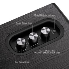 Larksound Active Bookshelf Speakers For Turntable Powered Pc Tv Audio Aluminum