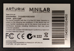Arturia MiniLab USB MIDI Keyboard Controller 25-Key Wood Sides