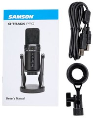 SAMSON G-Track Pro Studio USB Condenser Microphone Mic + Interface + Headphones