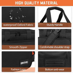 Gig Band Cable File Bag with Adjustable Dividers Dj Gig Bag for Cables, Cords,Dj