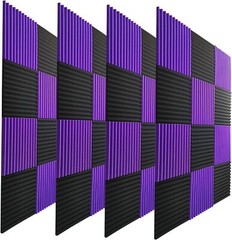 12~96PACK 12″X12″X1″ Acoustic Foam Panels Wedge Studio Soundproof Wall Tiles USA