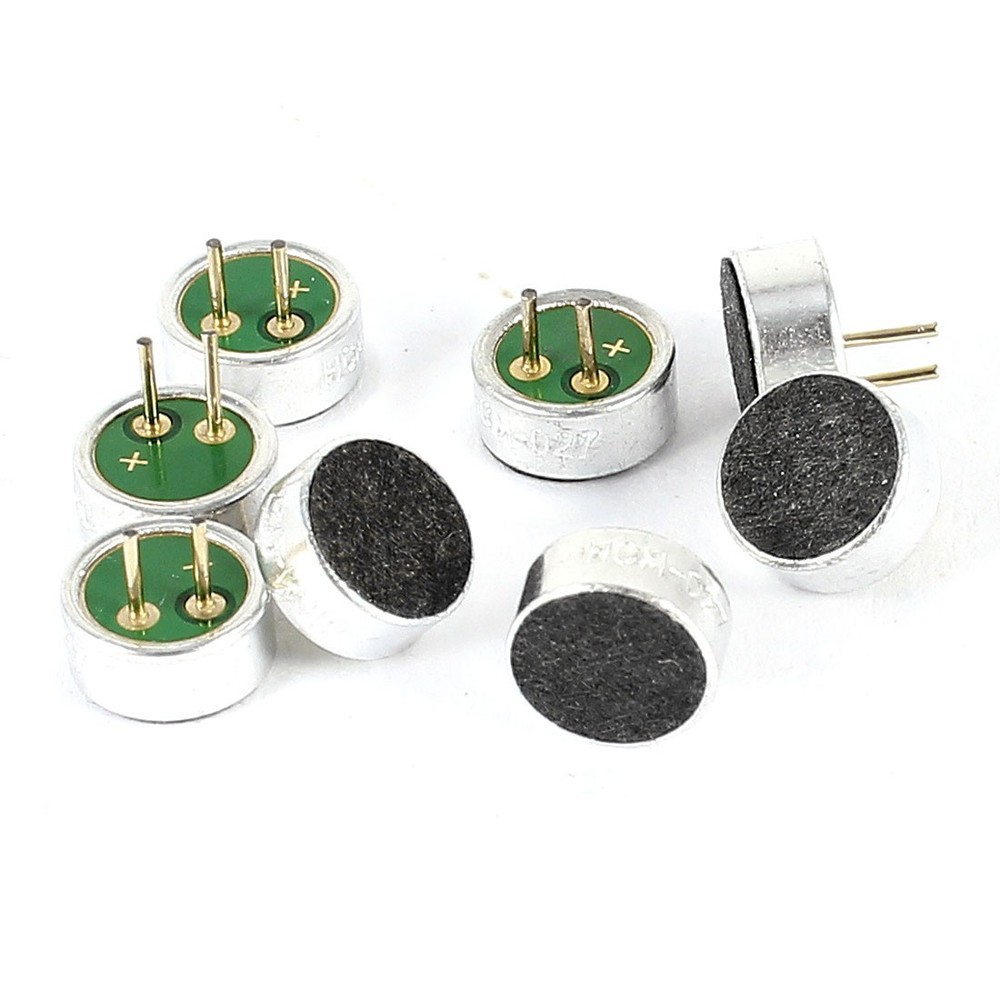 8 x Cylinder Shaped Condenser Microphone Cartridge Pick-up 6mm x 2.7mm