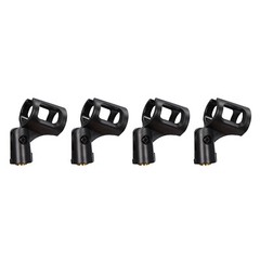 4 Pcs Universal 180° Microphone Clips Clamp Holder For Wired/ Wireless Mic Stand