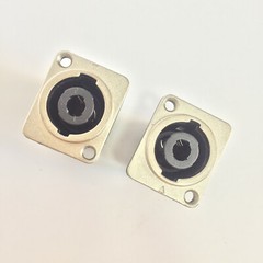 2 Pcs AFT NL4MP Female SpeakON Receptical for Speaker Connection W/ Metal Panel