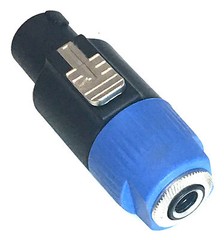 MUSYSIC Speakon 4-Pole to 1/4″ TS Female Adapter Converter Jack Connector 4-Pack