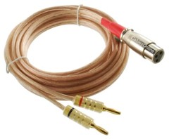 6ft CablesOnline 12AWG Speaker Wire 4-Banana Plug to 2- XLR Jacks Audio Cable