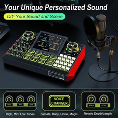 G9 Podcast Equipment Bundle with Audio Mixer for Streaming Singing, 3.5mm Con…