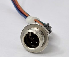 Female Mini 5-Pin to Male Mini XLR Panel Mount Cable w/ Female Mini 5-Pin Cable