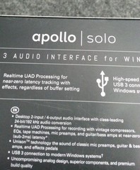 UNIVERSAL AUDIO Apollo Solo Heritage Edition Desktop 2×4 USB 3 Audio Interface