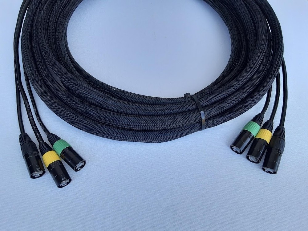 200 FT 3 Channel CAT-6 Snake Tactical Shielded w/Neutrik Ethercon Digital Audio