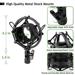 Frgyee Upgraded AT2020 Desktop Mic Stand, Adjustable Stand