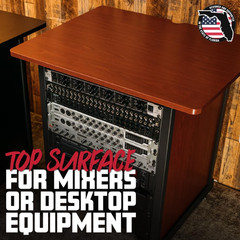 Rok-It by Frameworks Studio Series 14U Wood Rack Cabinet with Casters and Leveli