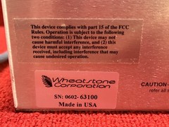 Used Black Wheatstone AudioArts Power Supply #PSR-100 Tested Works Good Cond