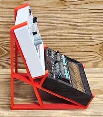 Red 2 Tier Stand for Korg Volca Sample Sampler Mix Modular Generator Synth