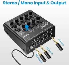Professional 8 Channel Line Mixer with Ultra Low Noise – Ideal for Small Venues
