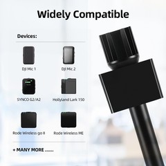 CaTeFo Mic Handle for DJI Rode Microphone, Handheld Stand Black/Orange/Blue