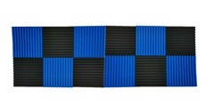 12 pcs Black and Blue Acoustic Foam Panel Tile Wall Studio Sound Proof 12x12x1