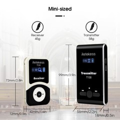 RetekessT130 Wireless Microphone Tour Guide System Transmitter 10Receiver Church