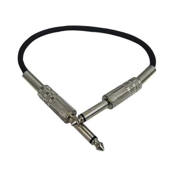 Cable Up CU/CA101 1′ 1/4″ TS Male to 1/4″ TS Male Metal Instrument Cable