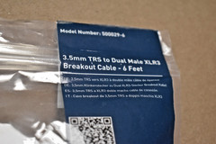 3.5mm Trs To dual Male Xlr3 Breakout Cable 6 Feet