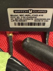 Watchguard MIC-WRL-TRN-410 HiFi Microphone w/ MIC-WRL-CHG-410 Cradle Base Mount