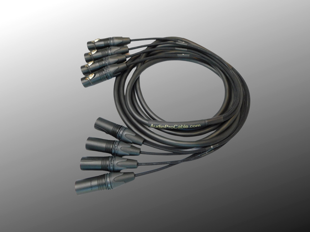 Mogami #2931 4 Channel Cable with Neutrik XLR-M to XLR-F Audio Snake 20 Ft