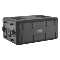 4U Rack Case 12in Depth Shallow Rackmount w/ Mic Compartment Flight Case