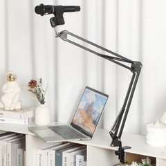 2 PCS Boom Mic Arm Desk Microphone Stand 3/8 Inch Screw Mount Clamp Podcast