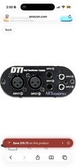 ART DTI Dual Transformer Isolator passive 2-Channel Hum Eliminator Ground Loop