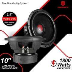 PRORECK 410 10″ Car Subwoofer Pair 1200W Dual 2 Ohm DVC Audio Stereo Sub Woofers