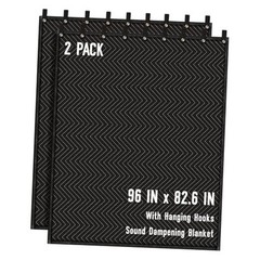2PCS Large Sound Dampening Blanket,96″ x 80″ Sound Absorbing Studio