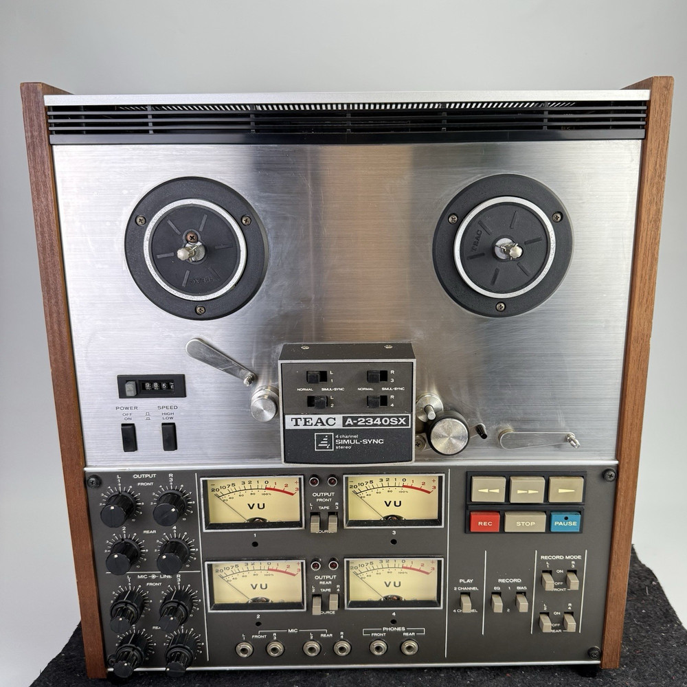 TEAC A-2340SX Multitrack Reel-to-Reel Tape Deck Recorder. Motors Work, No Sound