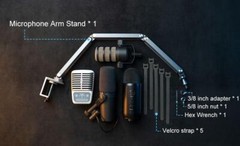For Shure SM7B Aluminum Alloy Foldable Microphone Boom Arm Stand 360° Rotatable
