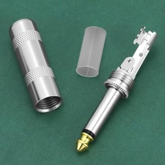 1/4″ TS Plug 6.35mm Mono Male Jack Connector, 5 Pcs Solder Type Audio Cable